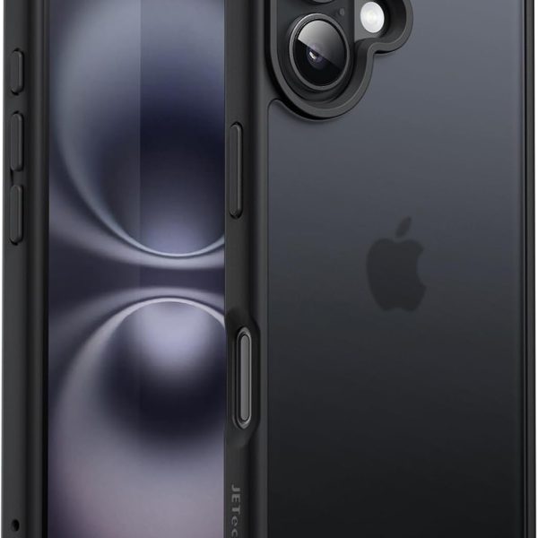 JETech Matte Case for iPhone 16 Plus, Black