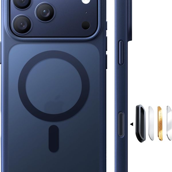 TORRAS Magnetic Shockproof for iPhone 17 Pro Case, Camera Control, Blue