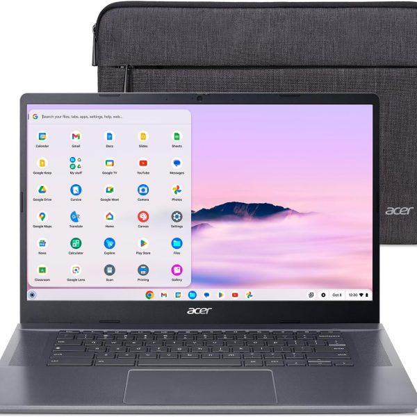 Acer Chromebook Plus 515 Laptop with Google AI – 15.6" Full HD 1920 x 1080 IPS Touch Display | Intel Core i3-1305U | 8GB LPDDR5X | 256GB SSD | Wi-Fi 6E | FHD Camera | Chrome OS | CB515-2HT-33M4