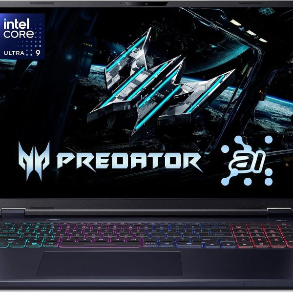 Acer Predator Helios Neo 18 AI Gaming Laptop | Intel Core Ultra 9 Processor 275HX | NVIDIA GeForce RTX 5070 Ti | 18" WQXGA 240Hz G-SYNC | 32GB DDR5 | 2TB Gen 4 SSD | Killer Wi-Fi 6E | PHN18-72-9474
